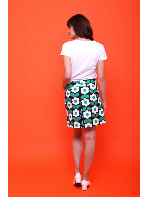 Jupe courte imprimée esprit seventies