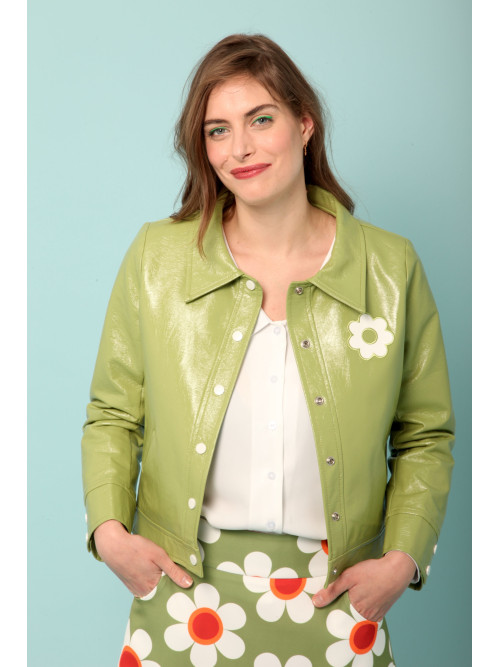 Jupe courte imprimée esprit seventies