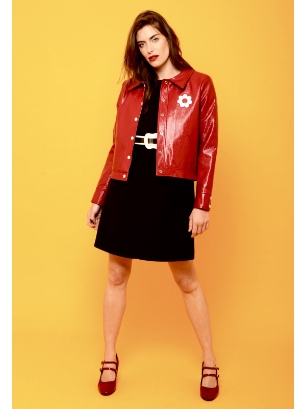Robe rétro seventies sans manche