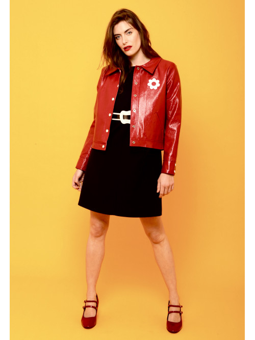 Robe rétro seventies sans manche