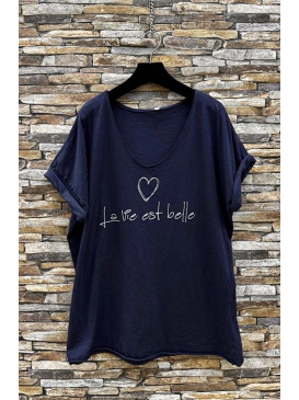 T-shirt col V manches...