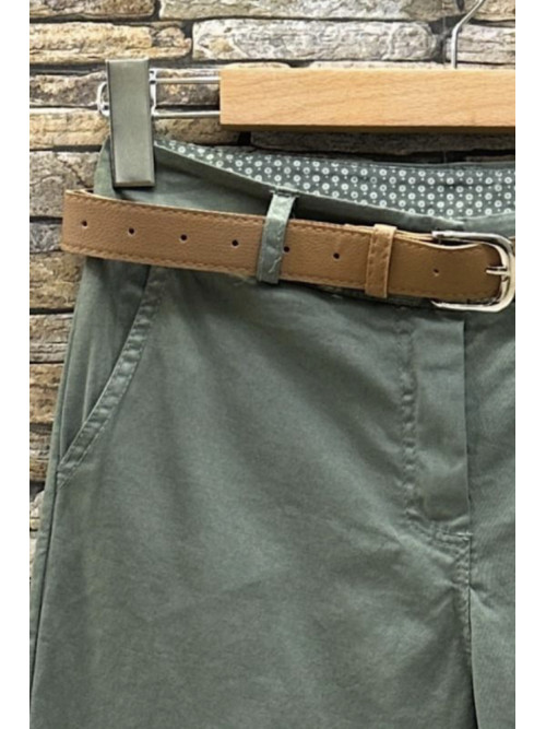 Pantalon slim stretch avec poches cotés et ceinture