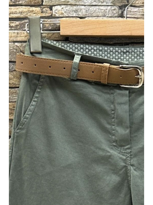 Pantalon slim stretch avec poches cotés et ceinture