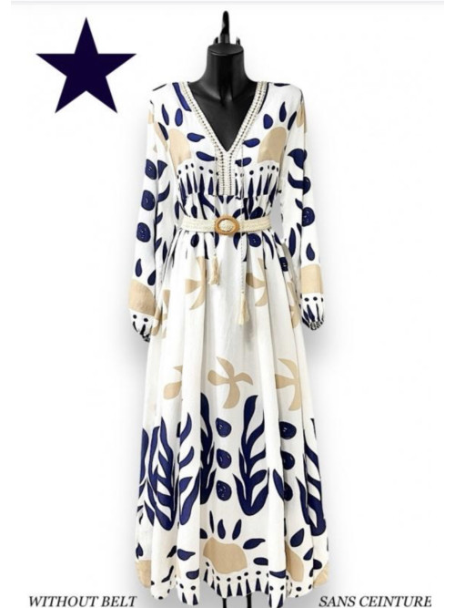 Robe longue imprimé ethnique
