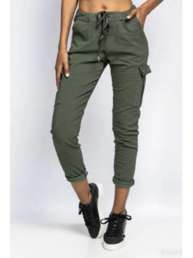 Pantalon cargo stretch - Kaki