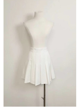 Mini jupe plissée - Blanc