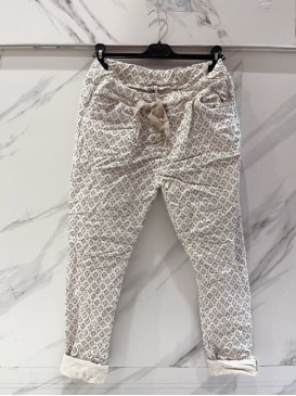 Pantalon stretch imprimé...