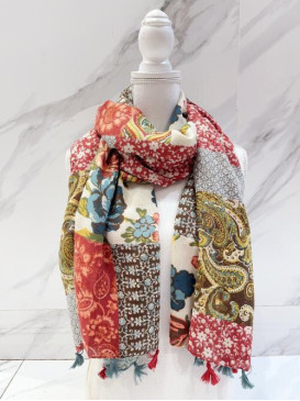 Foulard imprimé patchwork