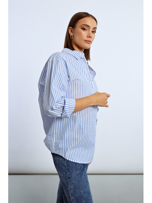 Chemise à rayures filetée