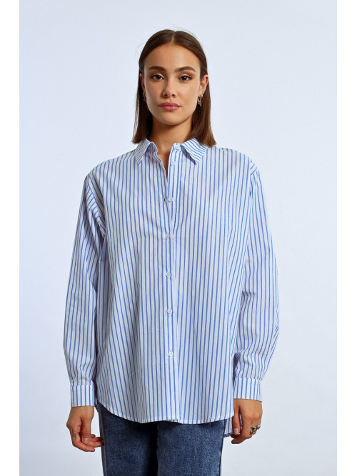Chemise à rayures filetée