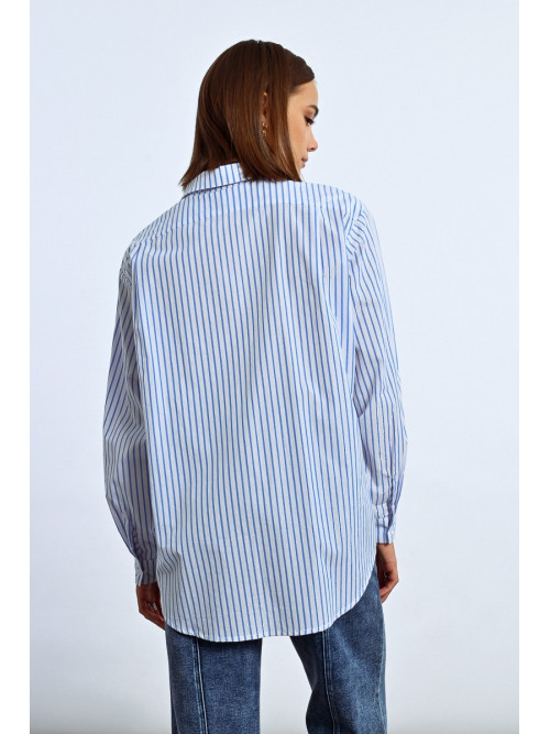 Chemise à rayures filetée
