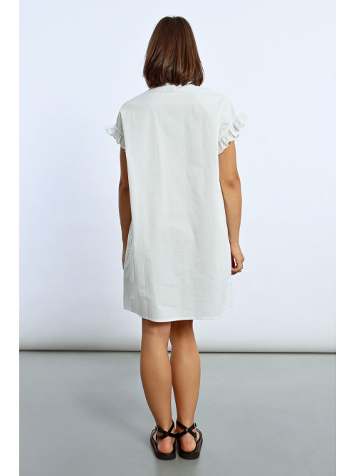 Robe courte froncée