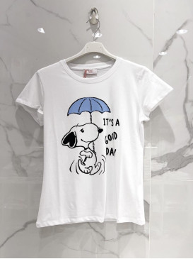 T-shirt Snoopy col rond...