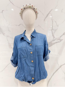 Chemise Tencel bleu jeans...