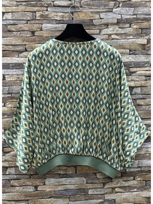 Gilet oversized satiné arabesques manches au coude