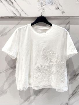 T-shirt cropped broderies...