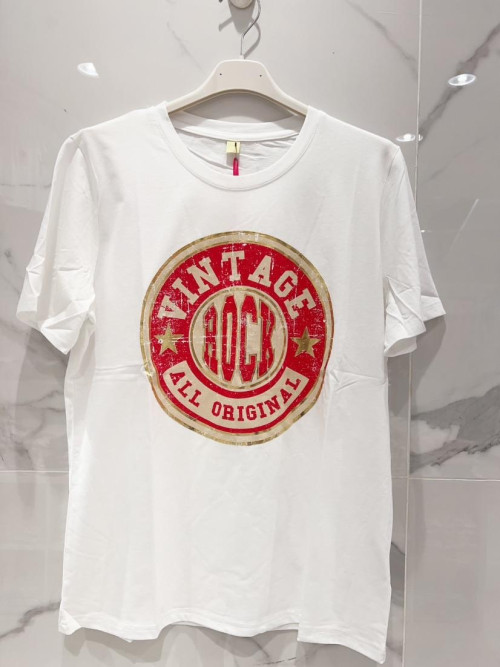 T-shirt col rond manches courtes "Rock"
