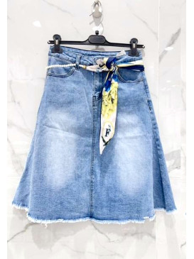 Jupe midi évasée en jean...