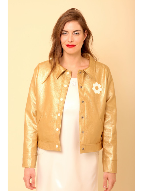 Blouson vinyl esprit seventies
