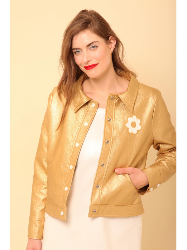 Blouson vinyl esprit seventies