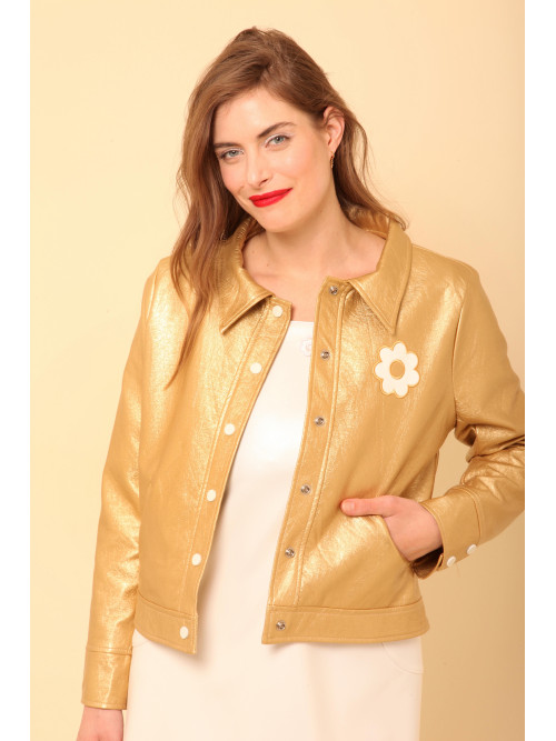 Blouson vinyl esprit seventies