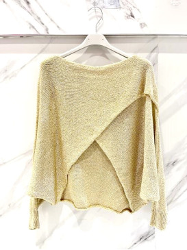 Pull lurex cache cœur