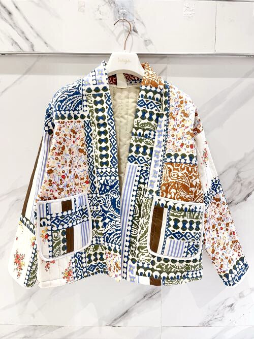 Veste matelassée imprimé éthnique