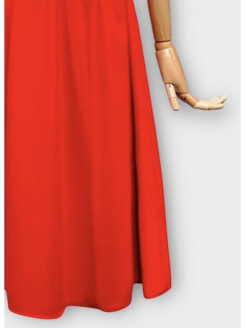Robe rétro ceinturée col rond sans manche