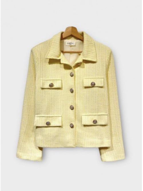 Veste col chemise boutons dorés
