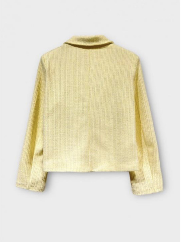 Veste col chemise boutons dorés