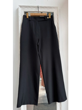 Pantalon stretch wide leg -...