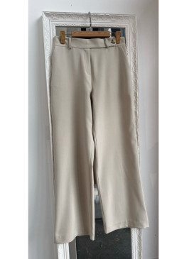 Pantalon stretch wide leg -...