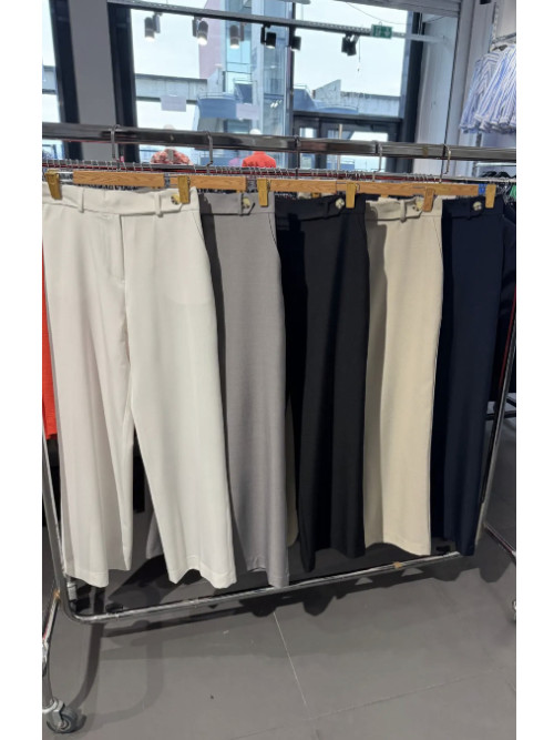 Pantalon stretch wide leg
