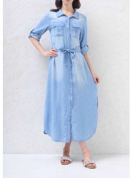 Robe saharienne ceinturée...
