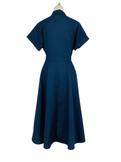 Robe chemisier boutonnée broderies placées