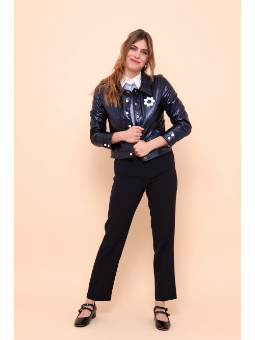 Blouson vinyl esprit seventies