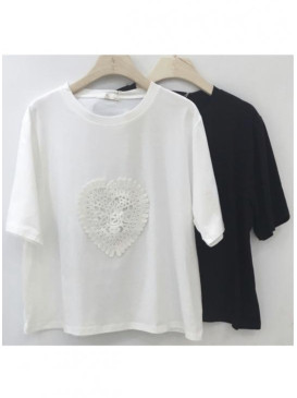T-shirt col rond manches...