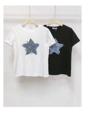 T-shirt col rond manches...