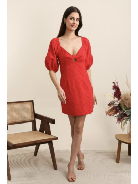 Robe rétro droite décolleté...