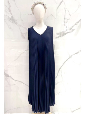 Robe longue fluide plissée...
