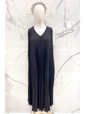 Robe longue fluide plissée...