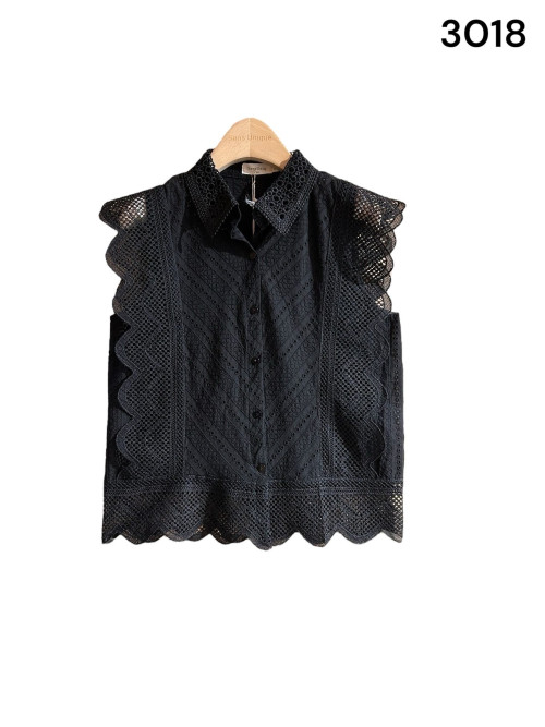 Chemise dentelle sans manche