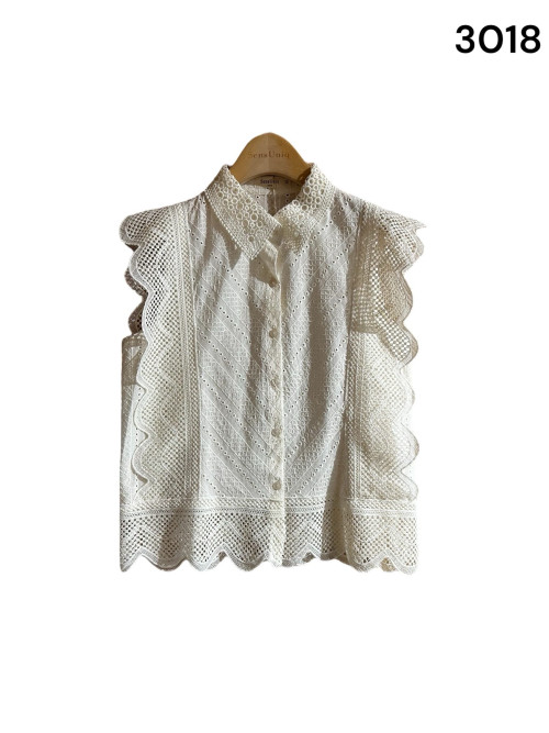 Chemise dentelle sans manche