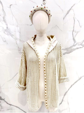 Gilet maille filet et...