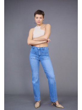 Jean jambes larges poches...