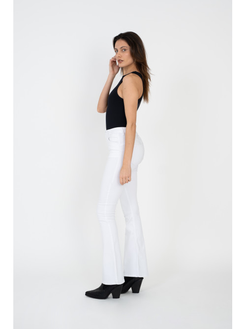 Jean patte d'éléphant blanc stretch Ana & Lucy