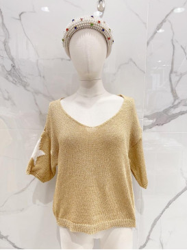 Pull col V lurex Étoiles...
