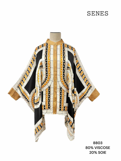 Chemise oversized imprimé placé Sénès