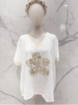 T-shirt XL fleurs imprimé...