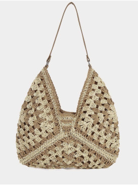 Sac paille bandoulière -...